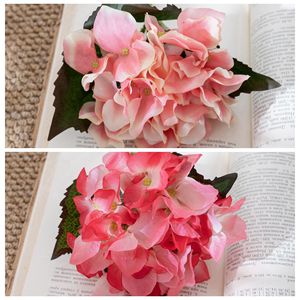 CallaFloral <b>Artificial</b> <b>Hydrangea</b> Flowers Single Branch Rouge Powder Wedding Home Decor Instagram Style Cross Border Ecommerce - Product Image 3