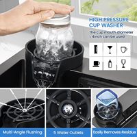 NEXGRAND Évier de cuisine 33x22 pouces avec robinet cascade, en acier inoxydable noir Nano PVD, fait main, moderne, pour poste de travail, résistant aux rayures