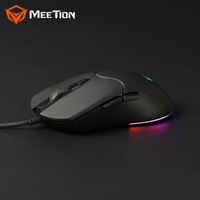 Ratón Óptico para Juegos MEETION GM21P, USB, RGB, con Cable, para Jugadores