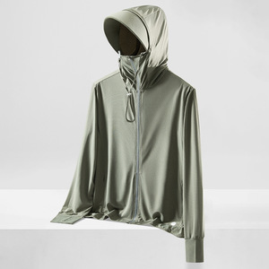 Vêtements de protection solaire UPF50+ pour hommes et femmes, combinaison de pêche professionnelle d'été en soie glacée fine et respirante, résistante aux plis - Product Image 3