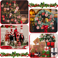 12/24/36 pièces canne bonbons bonbons décorations de Noël, ornements d'arbre de Noël, arbre de Noël sculpté canne bonbons menthe noël