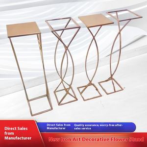 <span class=keywords><strong>Colonne</strong></span> de cadre de fleur en fer forgé moderne décoration géométrique ornements arrangement de scène de mariage accessoires d'introduction de route - Product Image 5