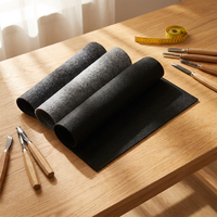 Tissu non tissé 100 % polyester personnalisé, résistant au rétrécissement, épaisseur 2 mm, 11 fils, couleur anthracite, pour boîtier d'enceinte