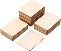 Carte postale en bois non fini en gros Gravure au laser Feuilles de bois vierges Formes rectangulaires Matériau en bois