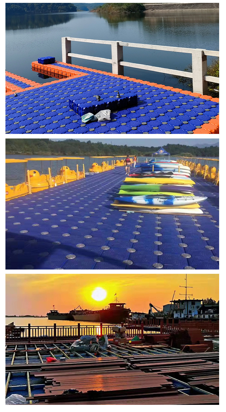 Modular Plastic Floating Pontoon Walkway, Brick, Dock