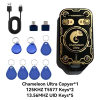 Émulateur de carte plastique intelligente RFID MINI Chameleon Ultra V2.0 T5577, porte-clés, 125KHZ 13.56Mhz, décodeur NFC, duplicateur noir, 0-3m