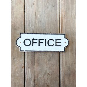 OFFICE <b>SIGN</b> CAST IRON METAL <b>SIGN</b> - Product Image 2
