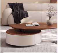 Table basse en bois massif en forme de feuille moderne, table d'appoint de luxe pour salon, table de designer pour la maison, le bureau, meubles haut de gamme