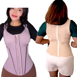 <span class=keywords><strong>Faja</strong></span> colombiana overbust de alta compresión con efecto reloj de arena, corsé de control de abdomen y chaleco moldeador de cintura <span class=keywords><strong>para</strong></span> <span class=keywords><strong>mujer</strong></span> con 9 varillas - Product Image 1