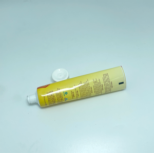 Tube de dentifrice en plastique imprimé jaune avec bouchon à vis blanc, emballage de crème cosmétique pour les soins des enfants ABL - Product Image 4