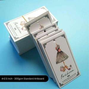 Étiquettes suspendues en papier avec ficelle pour vêtements, impression recto-verso, idéales pour les étiquettes de magasins de mode artisanaux - Product Image 5