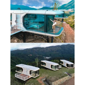 Nhà máy tùy chỉnh sang trọng viên nang lớn nhà di động không thấm nước Cấu trúc thép đúc sẵn mạnh mẽ với nhà bếp cho khách sạn - Product Image 6