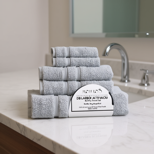 Juego de Toallas de Baño de Lujo DB, 6 Piezas, Algodón Jacquard Bordado, Secado Rápido, Uso Doméstico - Product Image 2