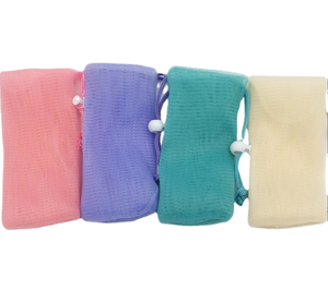 Bolsa portátil colgante para jabón corporal, de malla exfoliante para baño, ducha y viaje, para limpieza y espuma delicada, y frotadores de espalda - Product Image 1