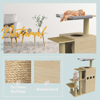 Maison de meubles d'escalade pour chat avec poteaux à gratter en sisal