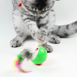 <b>Cat</b> Roly Poly <b>Toy</b> Feather Mouse Boredom Buster <b>Interactive</b> Pet <b>Toy</b> For Kittens And <b>Cats</b> - Product Image 3