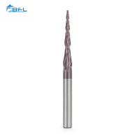 Para brocas de molino de extremo de carburo BFL, fresas de punta de bola cónica, herramientas de corte, control CNC, soporte personalizado ODM y OEM