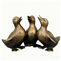 Décoration de jardin extérieure moderne en bronze sur mesure grandeur nature, technique de moulage 3D en laiton plaqué, cadeau personnalisé