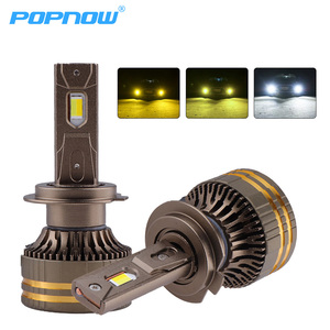Ampoules LED pour voiture Mulcolors 3000K 4300K 6500K, lumières LED H4 H7 H8 H9 H11 9012 9005 9006, ampoules de phare LED 3 couleurs - Product Image 4