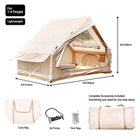 Tente de camping gonflable de luxe en Oxford, 6,3 m², à porte unique avec lucarne pour observer les étoiles, idéale pour le glamping et le camping en plein air, imperméable