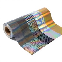 Rouleau de vinyle holographique thermocollant pour la décoration de vêtements, film HTV irisé pour t-shirts, sacs, casquettes