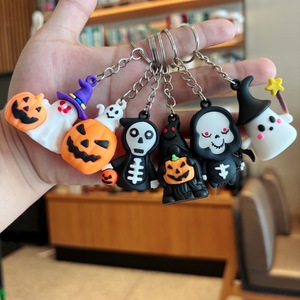 Porte-clés personnalisés Halloween, figurines PVC, dessins animés 3D, poupées, grands et <span class=keywords><strong>petits</strong></span> personnages noirs, <span class=keywords><strong>petits</strong></span> cadeaux - Product Image 1