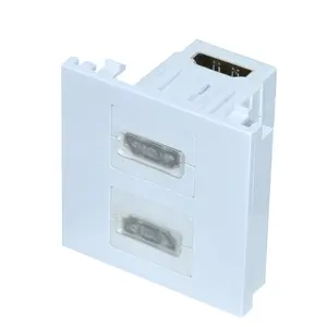 Módulo adaptador multimedia NEPCI chino de 50x50mm con dos puertos, adaptador de placa frontal de conector modular de 2 puertos, 2 puertos