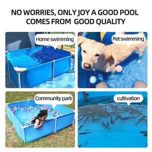 <span class=keywords><strong>Piscina</strong></span> Portátil Resistente a los Rayos UV, Apta <span class=keywords><strong>para</strong></span> Niños, con <span class=keywords><strong>Lona</strong></span> de PVC Duradera, Fácil de Instalar, Diseño Elevado - Product Image 5