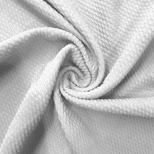 En Stock Stretch Tricoté Polyester Coton Spandex 4-way Stretch Blanc Gris Poly Tissu pour Impression