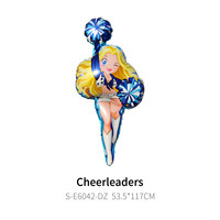 Cymylar Grands ballons de pom-pom girl Film d'aluminium Figures humaines en forme de dessin animé Fête sur le thème du pom-pom-pom girl Réunion sportive