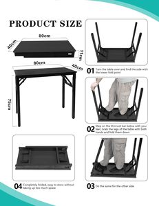 Mesa Plegable <span class=keywords><strong>Minimalista</strong></span> Moderna y de Lujo, Mesa Plegable Económica para Espacios Pequeños, <span class=keywords><strong>Escritorio</strong></span> Portátil Multifuncional para el Hogar - Product Image 5