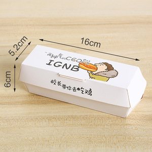 קופסת נקניקיות מזון מהיר הדפסה בהתאמה אישית אריזת נייר לקורן דוג קוריאני אריזת מזון בהתאמה אישית קופסת אריזת מזון חד פעמית - Product Image 6