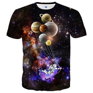 2023 New Men 3D Print Space Planet Astronaut Custom manica corta Summer Sports Style T-Shirt Casual Unisex oversize Top T Shirt - Product Image 4