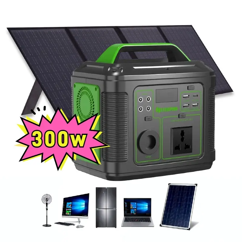 Popower 300 Вт портативная электростанция с питанием от батареи, солнечный генератор для бытовой техники, кемпинга, события, дома, резервного копирования