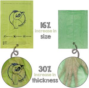 Sacs à déchets pour animaux de compagnie biodégradables de haute qualité, extrêmement robustes, avec logo personnalisé en usine - Product Image 3
