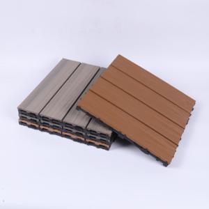 Dalles de terrasse en WPC à faire soi-même, anti-corrosion, antioxydantes, dalles de sol extérieures avec matériau en bois-plastique pour l'extérieur - Product Image 4