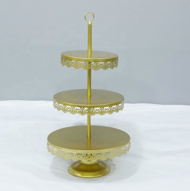 Set Da Tavolo Dessert: Porta Cupcake A 3 Livelli + 6 Piattini Antipasto (Forma Rotonda E Onda)