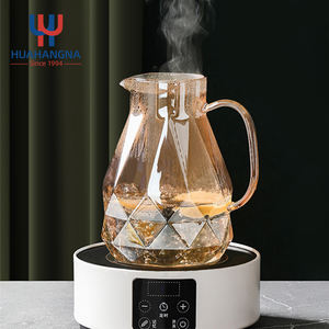 Jarra <span class=keywords><strong>de</strong></span> agua <span class=keywords><strong>de</strong></span> diamante <span class=keywords><strong>de</strong></span> borosilicato con mango, jarra <span class=keywords><strong>de</strong></span> agua con mango y tapa, elegante, resistente al calor, 1500ml, 50oz - Product Image 6