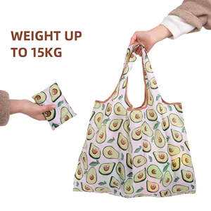 도매 Foldable 식료품류 끈달린 가방 빨 수 있는 재사용할 수 있는 Eco-Friendly 지갑 접히는 끈달린 가방 쇼핑 백