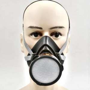 หน้ากากป้องกันแก๊ส TPE แบบใช้แล้วทิ้งคุณภาพสูงสำหรับพ่นสีสเปรย์กำจัดแมลงหน้ากากช่วยหายใจควันฟอร์มาลดีไฮด์พร้อมคลิปหนีบจมูกแบบปรับได้ - Product Image 3