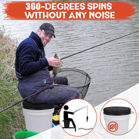 Siège pivotant à 360 degrés avec coussin en mousse, siège baquet avec couvercle imperméable pour la chasse, la pêche, le baseball, le jardinage et le camping