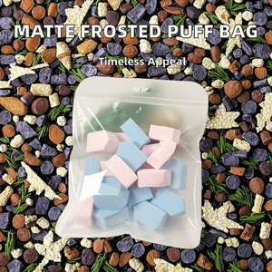 Matte Frosted PP Moisture Proof Hot Stamped Packaging Materials for Cosmetic Powder Puff <b>Zip</b> Lock <b>Bag</b> - Product Image 2