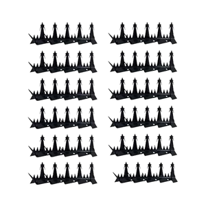 12 Piezas de Alambre de Hierro Galvanizado Negro Grande, Rollo de Alambre de Púas Antiescalada, Púas Antiescalada de 188 Pulgadas de Longitud, Disuasor de Intrusos y Ardillas para Paredes Exteriores - Product Image 1