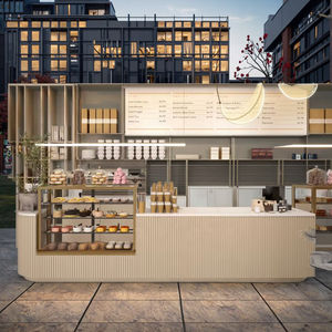 Muebles de Madera para <span class=keywords><strong>Cafetería</strong></span>, Panadería, Bar, Comercio Minorista, Mostrador de <span class=keywords><strong>Cafetería</strong></span>, Vitrina para <span class=keywords><strong>Pastelería</strong></span> - Product Image 3