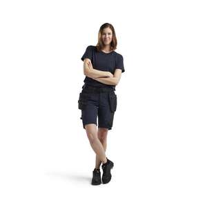BLAKLADER - 718316458699C42 Craftsman <b>shorts</b> 4-way stretch women Dark navy/Black - EAN 7330509875964 WORK <b>TROUSERS</b> WORK <b>SHORTS</b> - Product Image 3