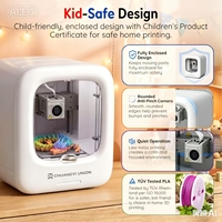 ChuangYi Union Printer 3D Mini Kecepatan Tinggi Terlaris untuk Anak-anak dan Pemula, Mendukung Filamen PLA untuk Pendidikan Rumah Tangga