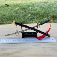 Métal 23cm Bleach Anime Jouet Épées Porte-clés Anime Épée Modèle Mini Katana pour Demon Slayer Tokitou Muichiro