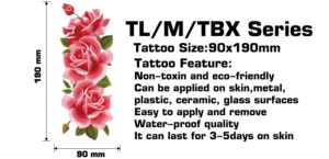 Tatouages temporaires colorés pour femmes, petits tatouages de fleurs pour jambes, bras, épaules, roses, durent 3 à 5 jours, tatouages pour doigts - Product Image 2