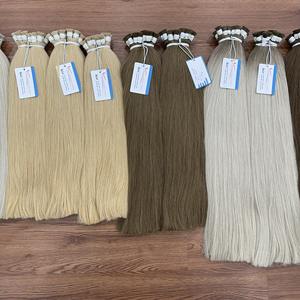 Artículos de venta superior Extensiones de cabello humano a granel 100% cabello humano vietnamita colores personalizados sedoso y suave al por mayor - Product Image 5