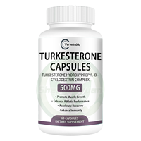 Suplemen Kapsul Turkesterone 500Mg Bebas Gula untuk Dewasa, Label Pribadi OEM Grosir, untuk Mendukung Perbaikan Otot dan Energi